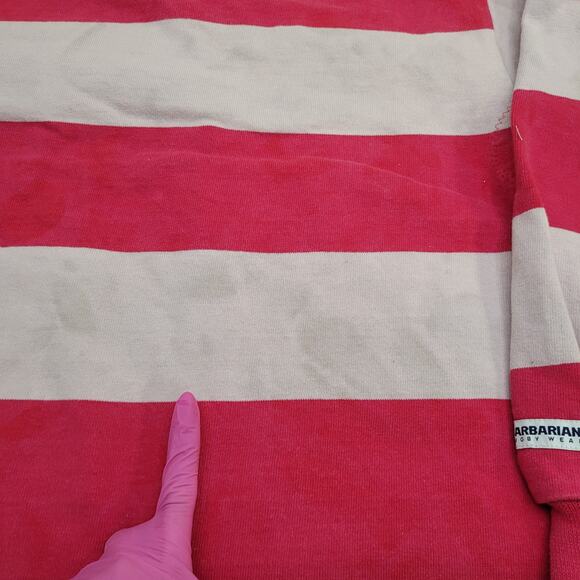 Vintage Ohio State Buckeyes Polo Shirt Large 22x28 Striped - Picture 4 of 15